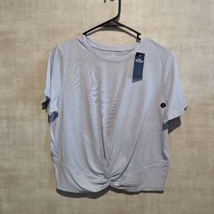 HOLLISTER LIGHT BLUE LARGE CROP TOP NEW